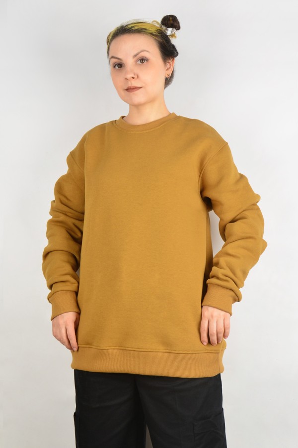  Camel sweatshirt woman 2XL-48-50-Woman-(Женский)    Женский свитшот с начесом утепленный цвет кэмэл 