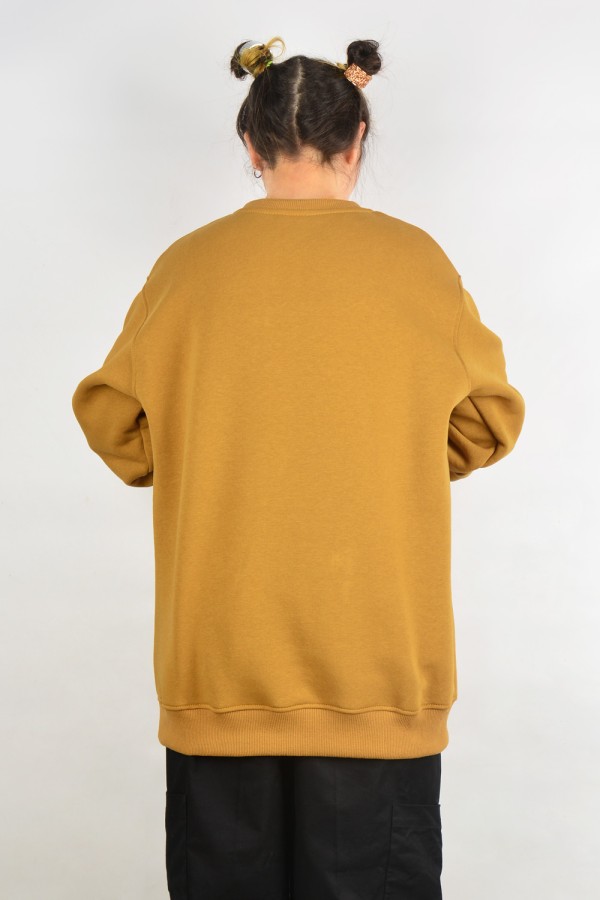 Женский свитшот с начесом утепленный цвет кэмэл   Магазин Толстовок Зимние свитшоты с начесом 320 гр/м однотонные ЖЕНСКИЕ