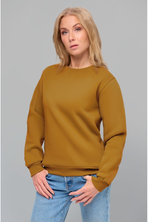  Camel sweatshirt woman XS-38-40-Woman-(Женский)    Женский свитшот с начесом утепленный цвет кэмэл 