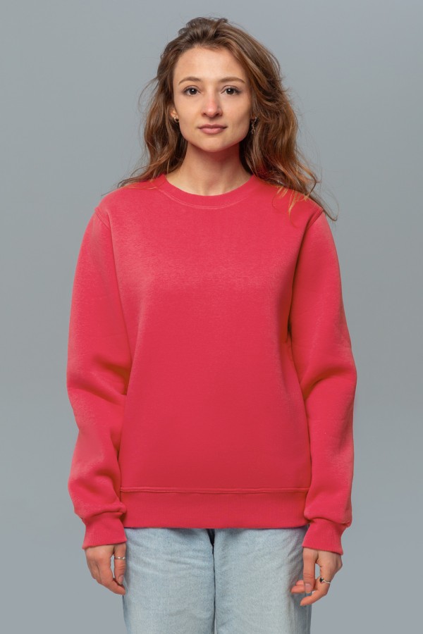  Coral sweatshirt woman winter XS-38-40-Woman-(Женский)    Женский коралловый свитшот с начесом утепленный 