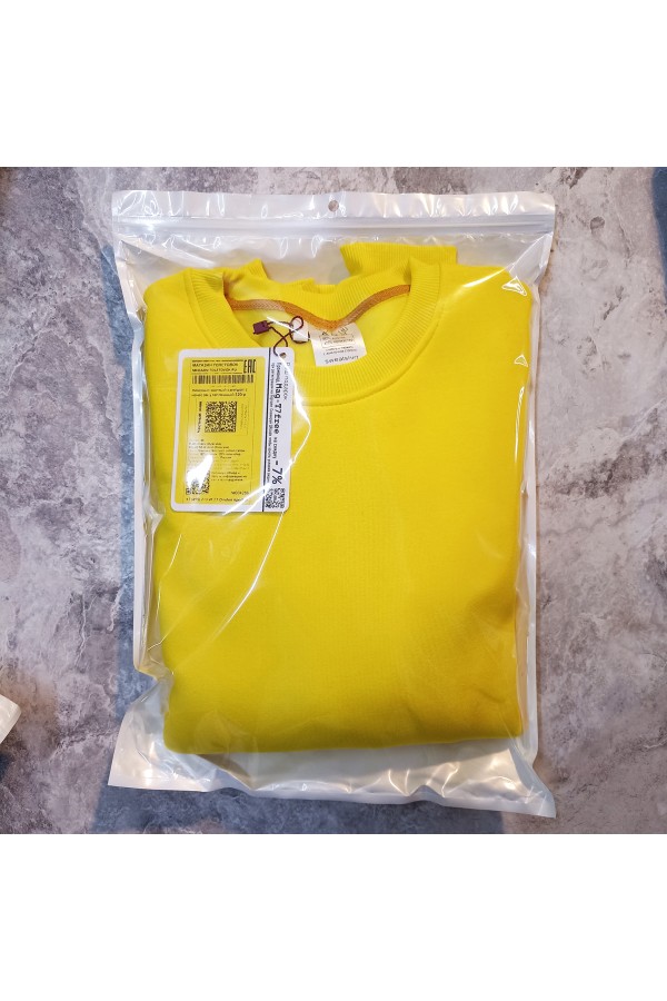 Женский лимонно желтый свитшот с начесом утепленный   Магазин Толстовок Зимние свитшоты с начесом 320 гр/м однотонные ЖЕНСКИЕ