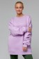  Lavender winter sweatshirt OVERSIZE L-50-Unisex-(Женский)    Лавандовый свитшот оверсайз женский с начесом 