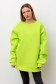  Lime winter sweatshirt OVERSIZE L-50-Unisex-(Женский)    Лайм (салатовый) свитшот оверсайз женский с начесом 