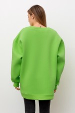 женский яркий зеленый зимний свитшот оттенок васаби купить у производителя