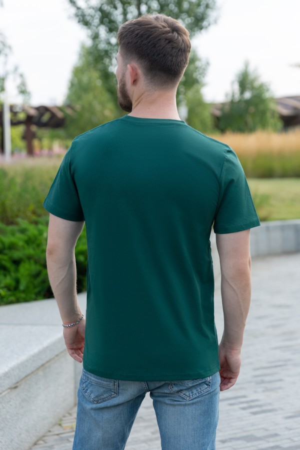 Мужская Тёмно-зелёная футболка   Магазин Толстовок Футболки мужские