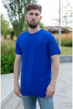 Мужская ярко-синяя футболка (василёк)