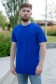  мужская футболка синяя L-50-Unisex-(Мужской)    Мужская ярко-синяя футболка (василёк) 