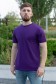  Purple T-shirt S-46-Unisex-(Мужской)    Мужская фиолетовая футболка 