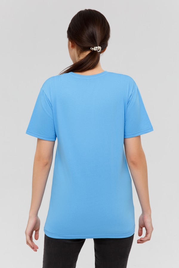 Голубая футболка женская   Магазин Толстовок Футболки женские