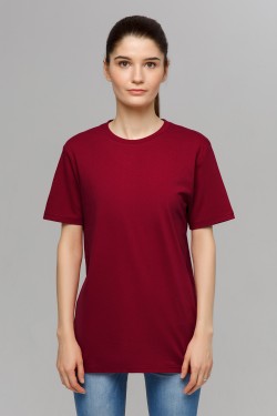 Бордовая футболка женская