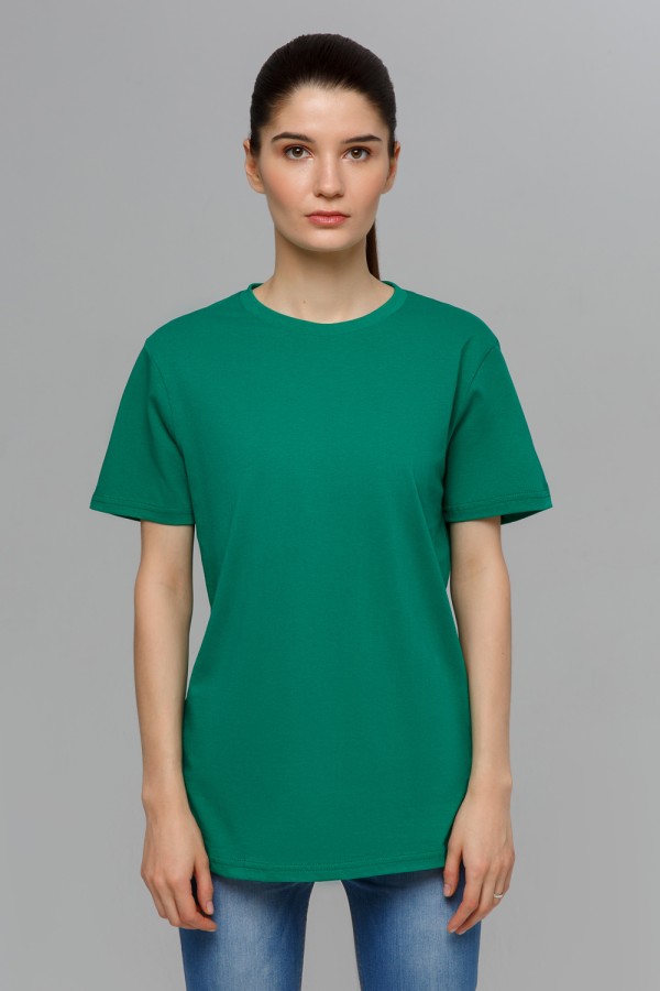  Dark-Green t-shirt 2XL-48-50-Woman-(Женский)    Темно-зеленая футболка женская 