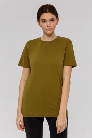 Хаки футболка унисекс женская