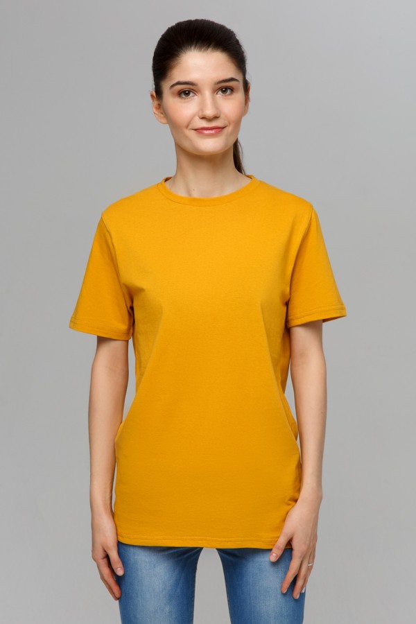  Mustard T-shirt XS-38-40-Woman-(Женский)    Горчичная футболка женская 