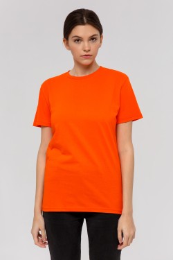 Оранжевая футболка женская