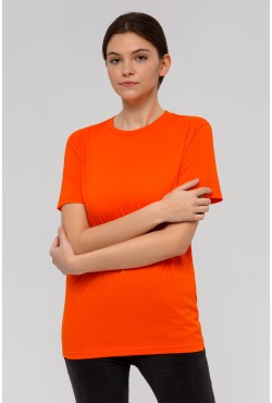 Оранжевая футболка женская