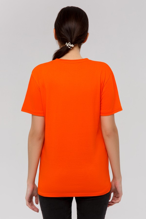 Оранжевая футболка женская   Магазин Толстовок Футболки женские