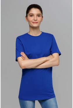 Светло-синяя (василек) футболка женская