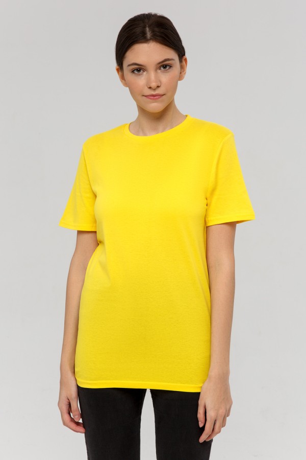  Yellow t-shirt Unisex XL-46-48-Woman-(Женский)    Жёлтая футболка женская 