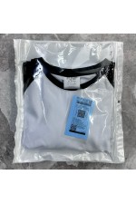 Женский лонгслив черно-белый контрастный трикотажный белая основа черный рукав   Магазин Толстовок Контрастный лонгслив женский