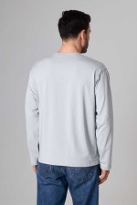 Мужской лонгслив классический трикотажный цвет бетон (светло-серый)   Магазин Толстовок Лонгсливы из кулирки базовые мужские