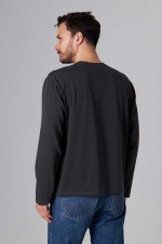 Мужской лонгслив классический трикотажный графитовый   Магазин Толстовок Лонгсливы из кулирки базовые мужские