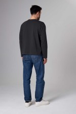 Мужской лонгслив классический трикотажный графитовый   Магазин Толстовок Лонгсливы из кулирки базовые мужские