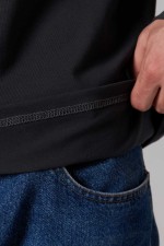 Мужской лонгслив классический трикотажный графитовый   Магазин Толстовок Лонгсливы из кулирки базовые мужские