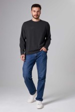 Мужской лонгслив классический трикотажный графитовый   Магазин Толстовок Лонгсливы из кулирки базовые мужские