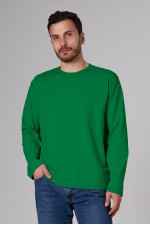  Longsleeve t-shirt man M-48-Unisex-(Мужской)    Мужской лонгслив классический трикотажный зеленый 