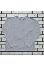 Мужской лонгслив классический трикотажный серый-меланж   Магазин Толстовок Лонгсливы из кулирки базовые мужские