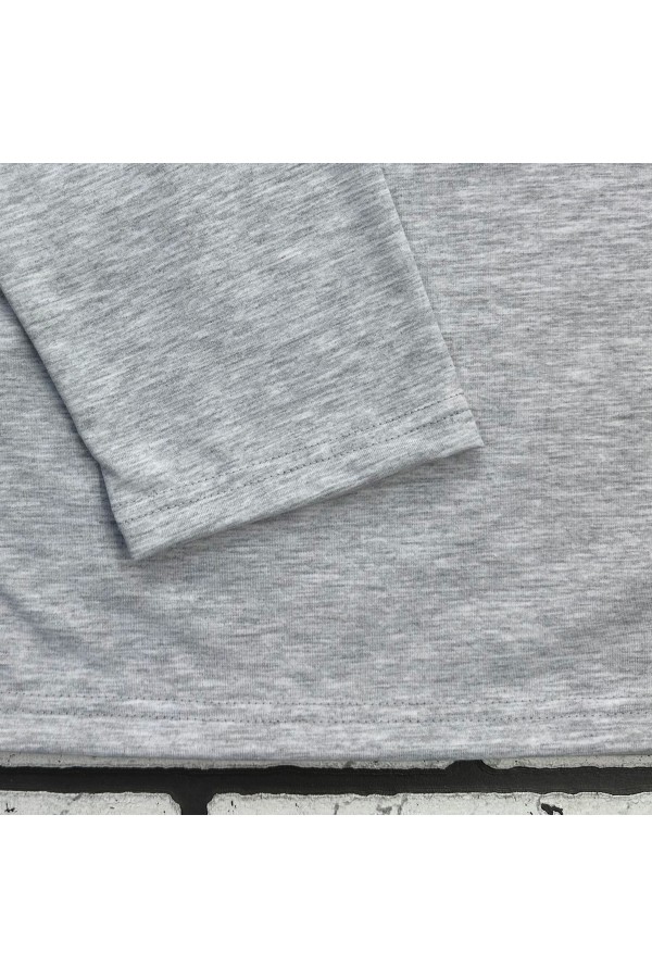 Мужской лонгслив классический трикотажный серый-меланж   Магазин Толстовок Лонгсливы из кулирки базовые мужские