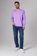 Мужской лавандовый (сиреневый) лонгслив из кулирки супрем плотный однотонный купить