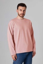  Longsleeve powder t-shirt man XS-44-Unisex-(Мужской)    Мужской лонгслив классический трикотажный пудровый цвет 