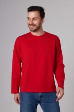 Мужской лонгслив классический трикотажный красный   Магазин Толстовок Лонгсливы из кулирки базовые мужские