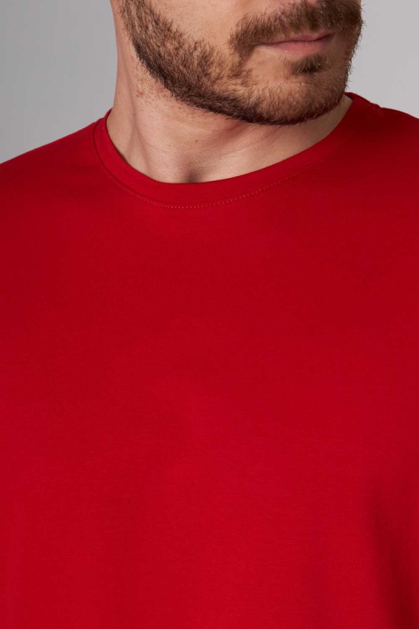 Мужской лонгслив классический трикотажный красный   Магазин Толстовок Лонгсливы из кулирки базовые мужские