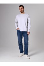Мужской лонгслив классический трикотажный белый   Магазин Толстовок Лонгсливы из кулирки базовые мужские