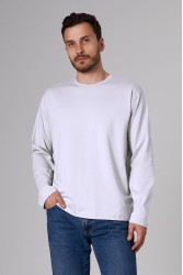 Мужской лонгслив классический трикотажный белый