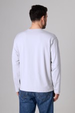 Мужской лонгслив классический трикотажный белый   Магазин Толстовок Лонгсливы из кулирки базовые мужские
