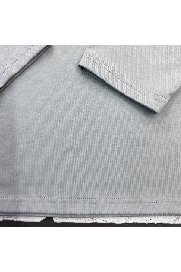 Женский лонгслив классический трикотажный цвет бетон (светло-серый)   Магазин Толстовок Лонгсливы из кулирки базовые женские