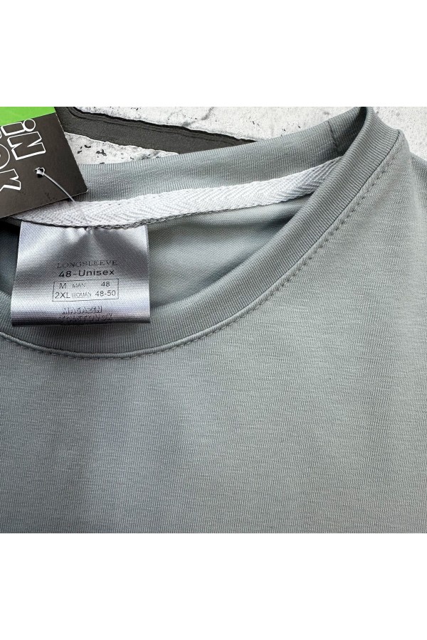 Женский лонгслив классический трикотажный цвет бетон (светло-серый)   Магазин Толстовок Лонгсливы из кулирки базовые женские
