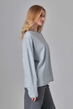 Женский лонгслив классический трикотажный цвет бетон (светло-серый)   Магазин Толстовок Лонгсливы из кулирки базовые женские