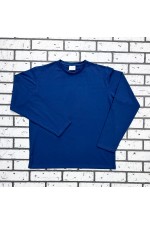 Женский лонгслив классический трикотажный цвет индиго   Магазин Толстовок Лонгсливы из кулирки базовые женские