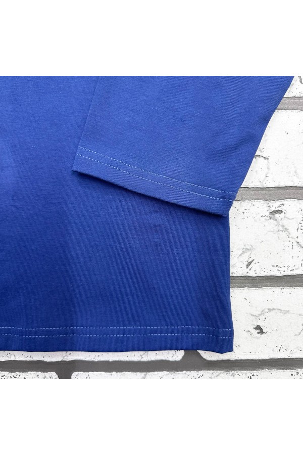 Женский лонгслив классический трикотажный цвет индиго   Магазин Толстовок Лонгсливы из кулирки базовые женские