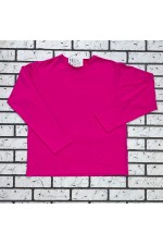 Женский лонгслив классический трикотажный ярко-розовый (фуксия)   Магазин Толстовок Лонгсливы из кулирки базовые женские