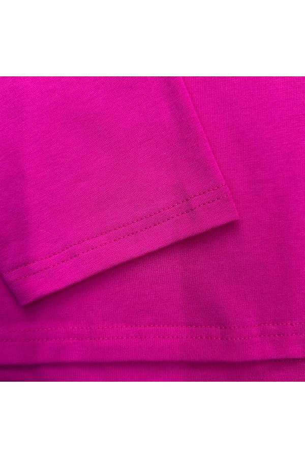 Женский лонгслив классический трикотажный ярко-розовый (фуксия)   Магазин Толстовок Лонгсливы из кулирки базовые женские
