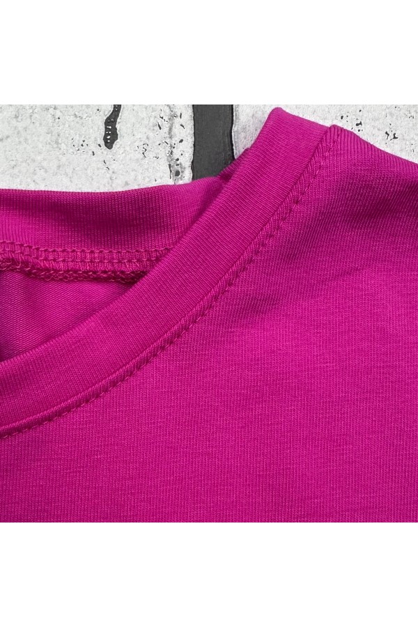 Женский лонгслив классический трикотажный ярко-розовый (фуксия)   Магазин Толстовок Лонгсливы из кулирки базовые женские