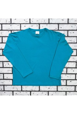 Мужской лонгслив классический трикотажный мятный