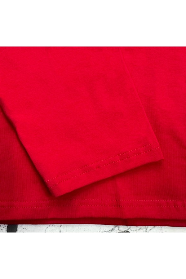 Женский лонгслив классический трикотажный красный   Магазин Толстовок Лонгсливы из кулирки базовые женские