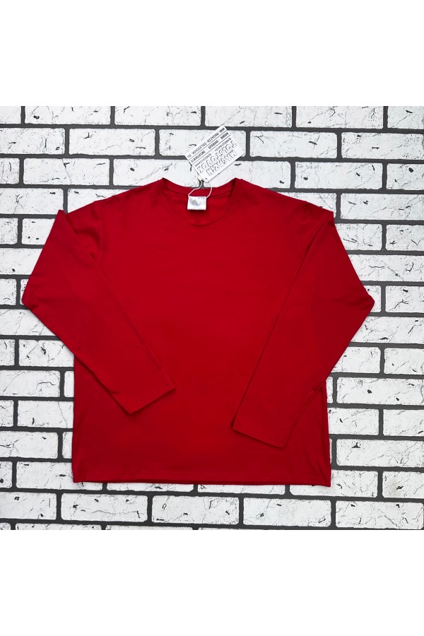 Женский лонгслив классический трикотажный красный   Магазин Толстовок Лонгсливы из кулирки базовые женские