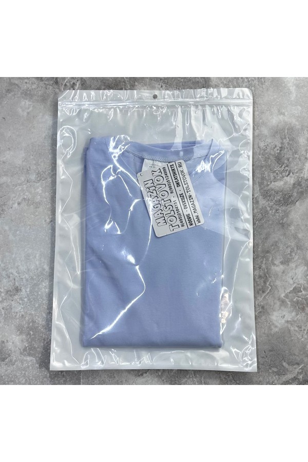 Женский лонгслив классический трикотажный цвет небесно-голубой (незабудка)   Магазин Толстовок Лонгсливы из кулирки базовые женские